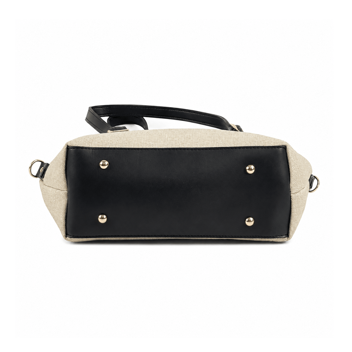 Bucket Canvas Bag Beige & Black - astorebags.pk