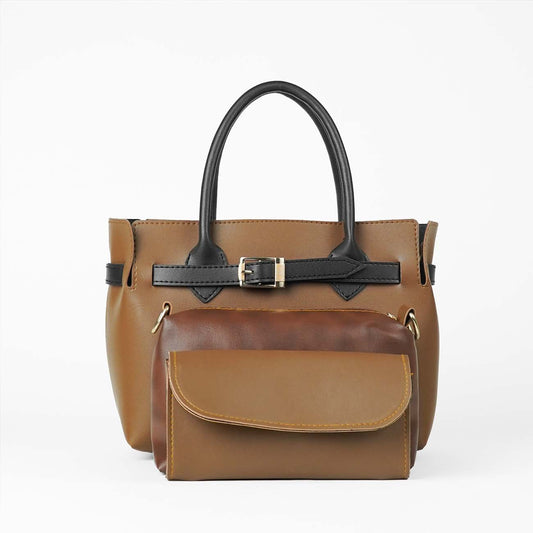 Buckle Set of 3 Bag Brown (Special edition) - astorebags.pk