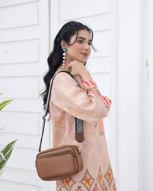 Messenger Shoulder Bag Brown - astorebags.pk