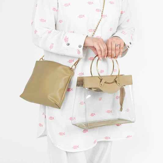 Acrylic Bag Beige - astorebags.pk