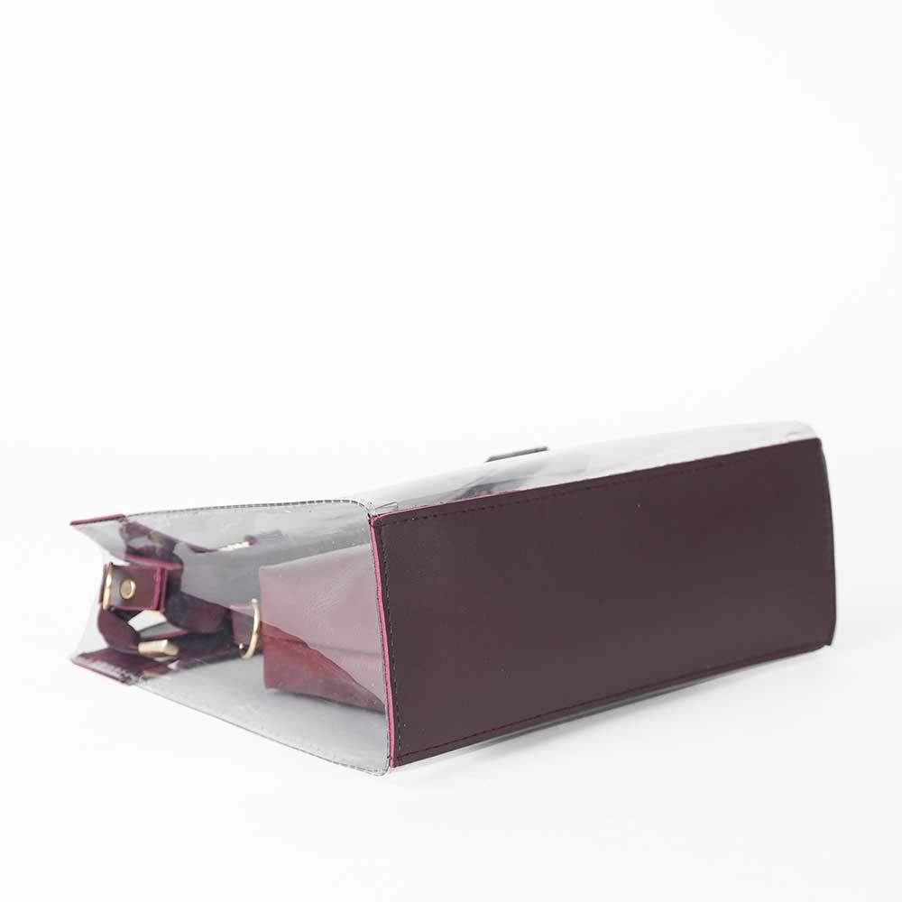 Acrylic Bag Maroon - astorebags.pk