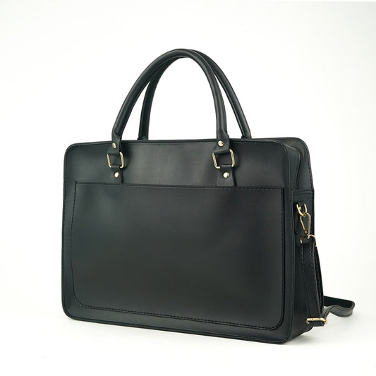 Multi Pockets Laptop Bag (Black) - astorebags.pk