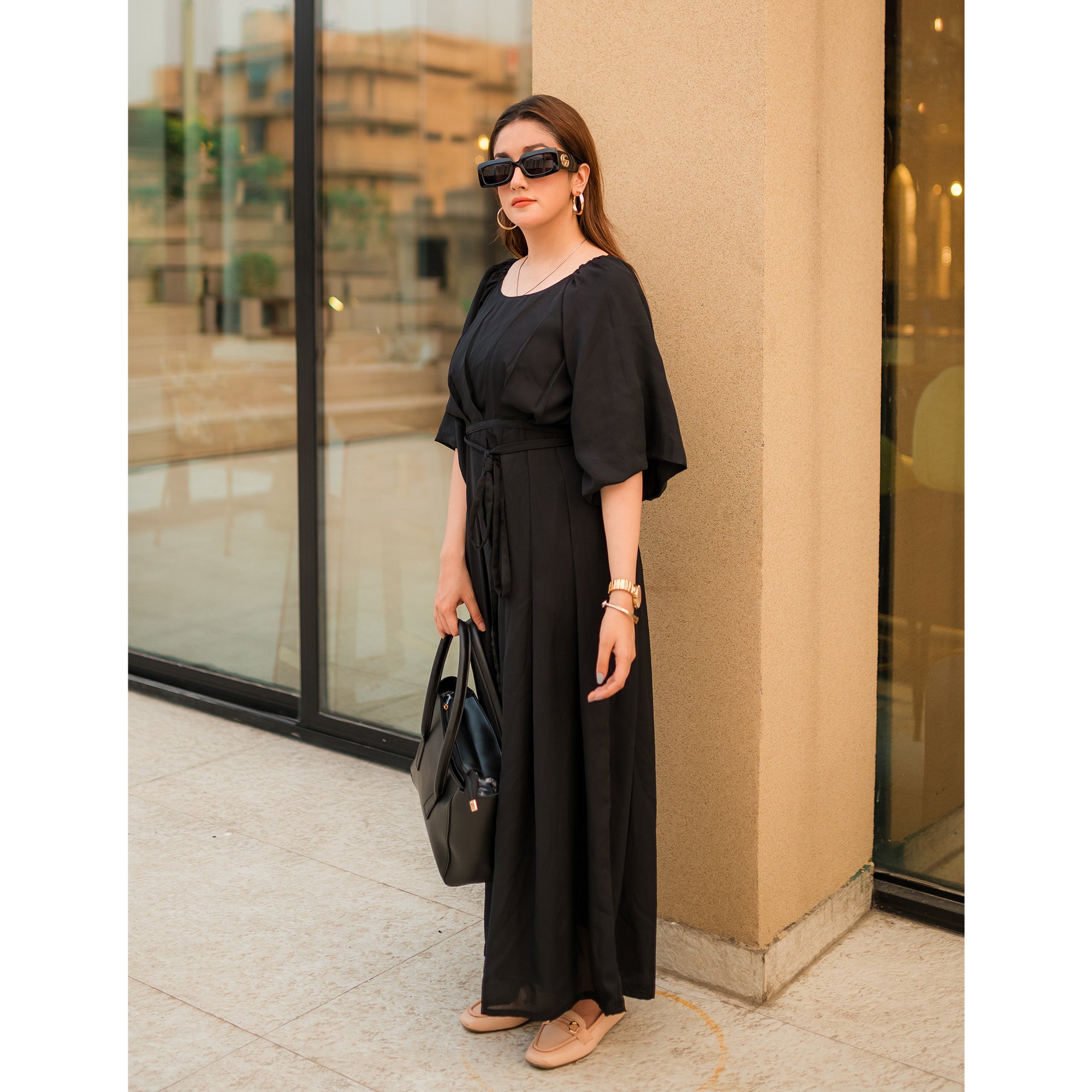 Curve maxi dress (black)