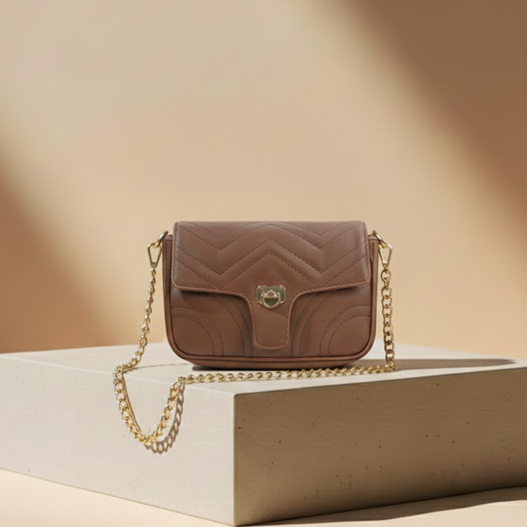 Aria Quilted Bag Brown