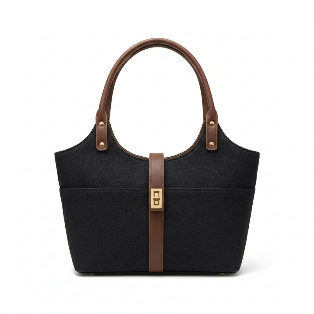 Mira Canvas Bag black & brown