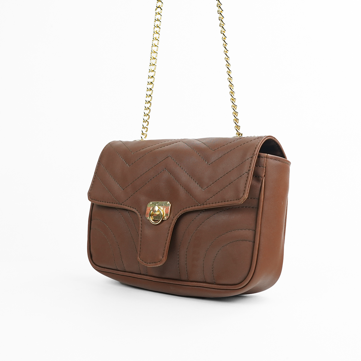 Aria Quilted Bag Brown