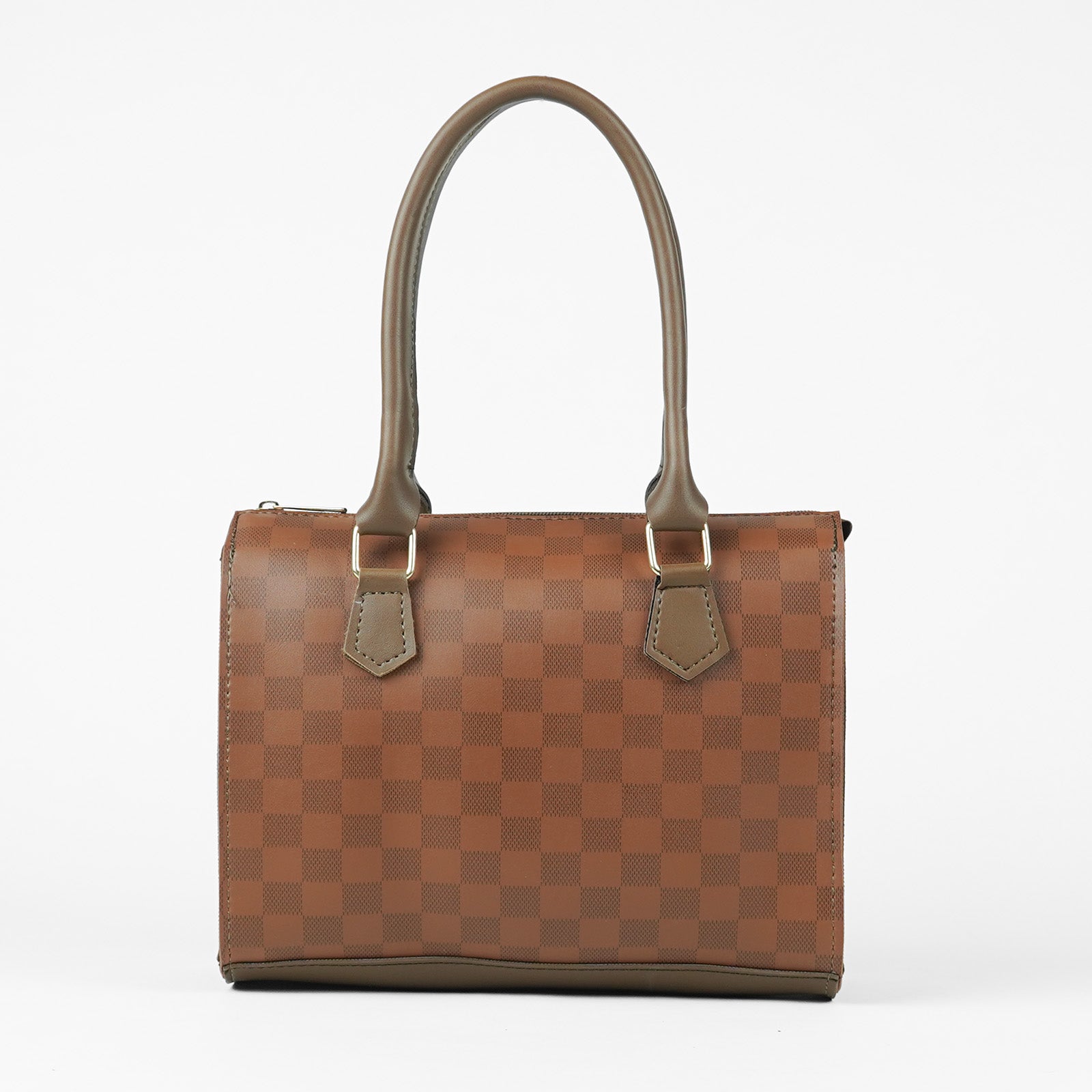 checkered handbag  brown (checkered)