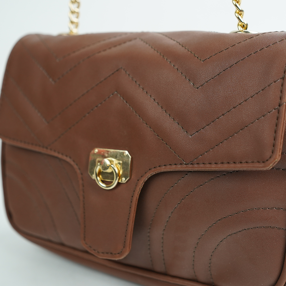 Aria Quilted Bag Brown