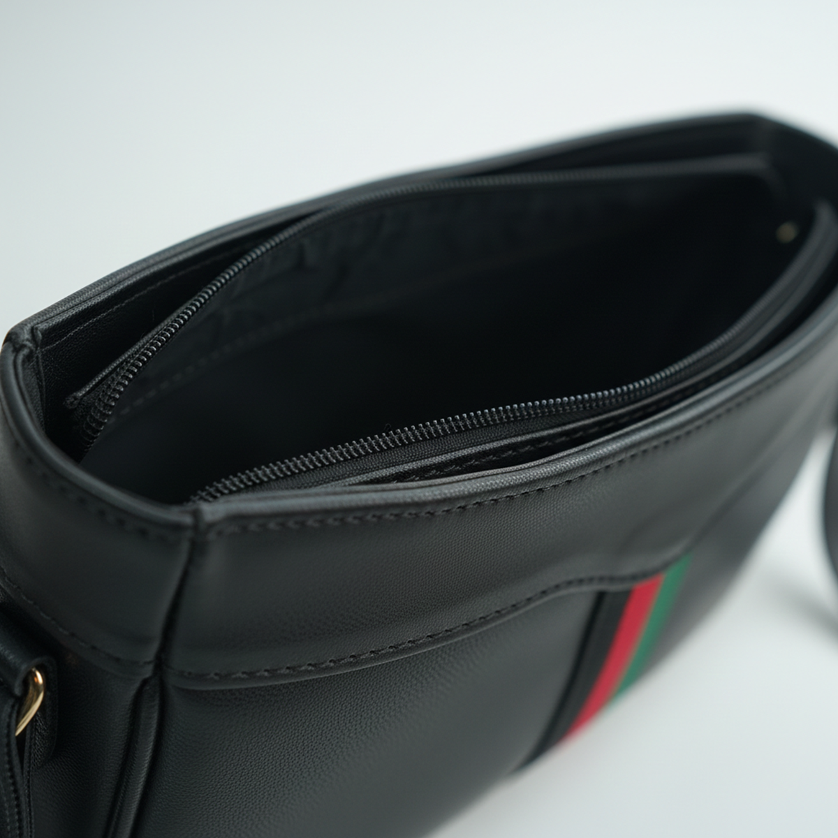 Riviera Stripe Bag Black