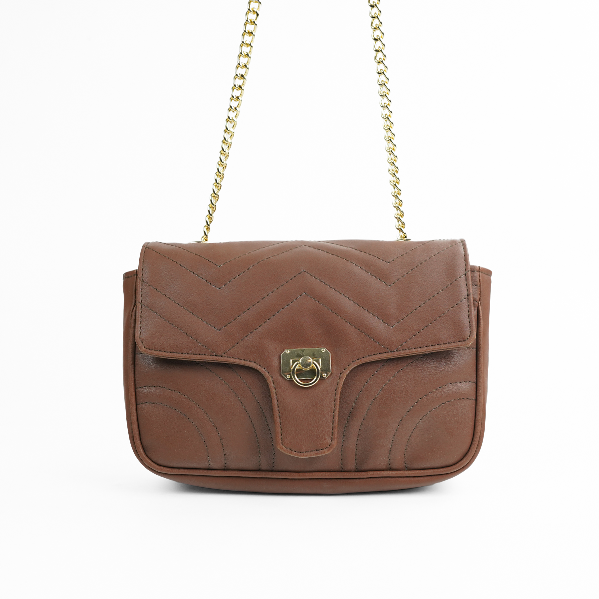 Aria Quilted Bag Brown