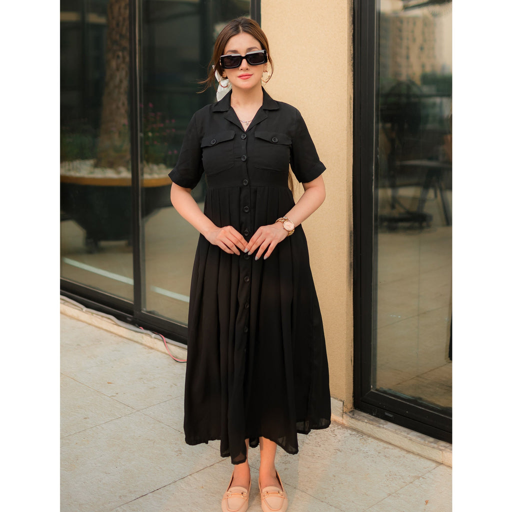 Formal maxi dress (black)