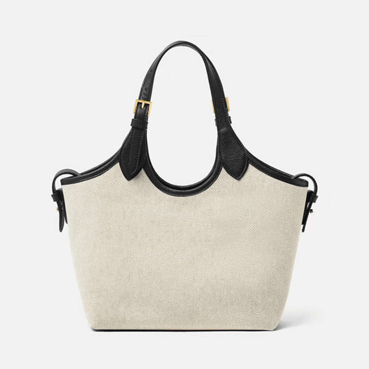 Bucket Canvas Bag Beige & Black - astorebags.pk