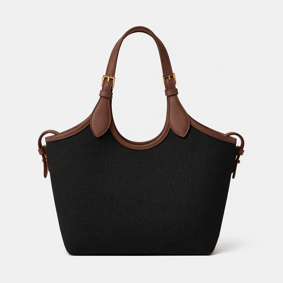 Bucket Canvas black & brown - astorebags.pk