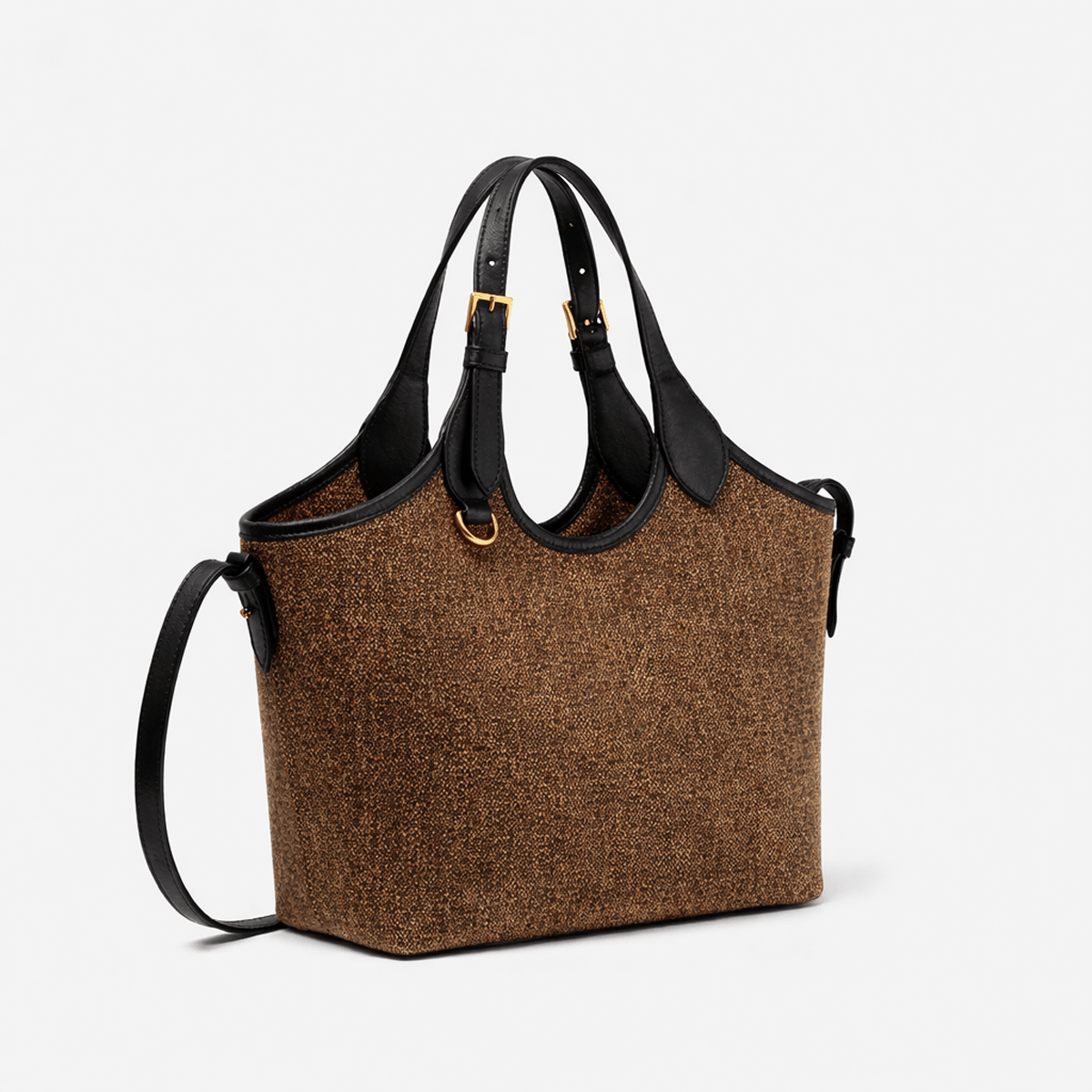 Bucket Canvas brown & black - astorebags.pk