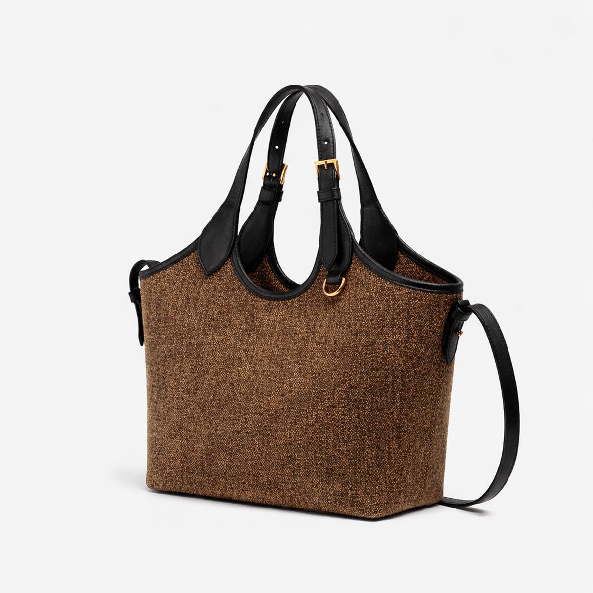 Bucket Canvas brown & black - astorebags.pk