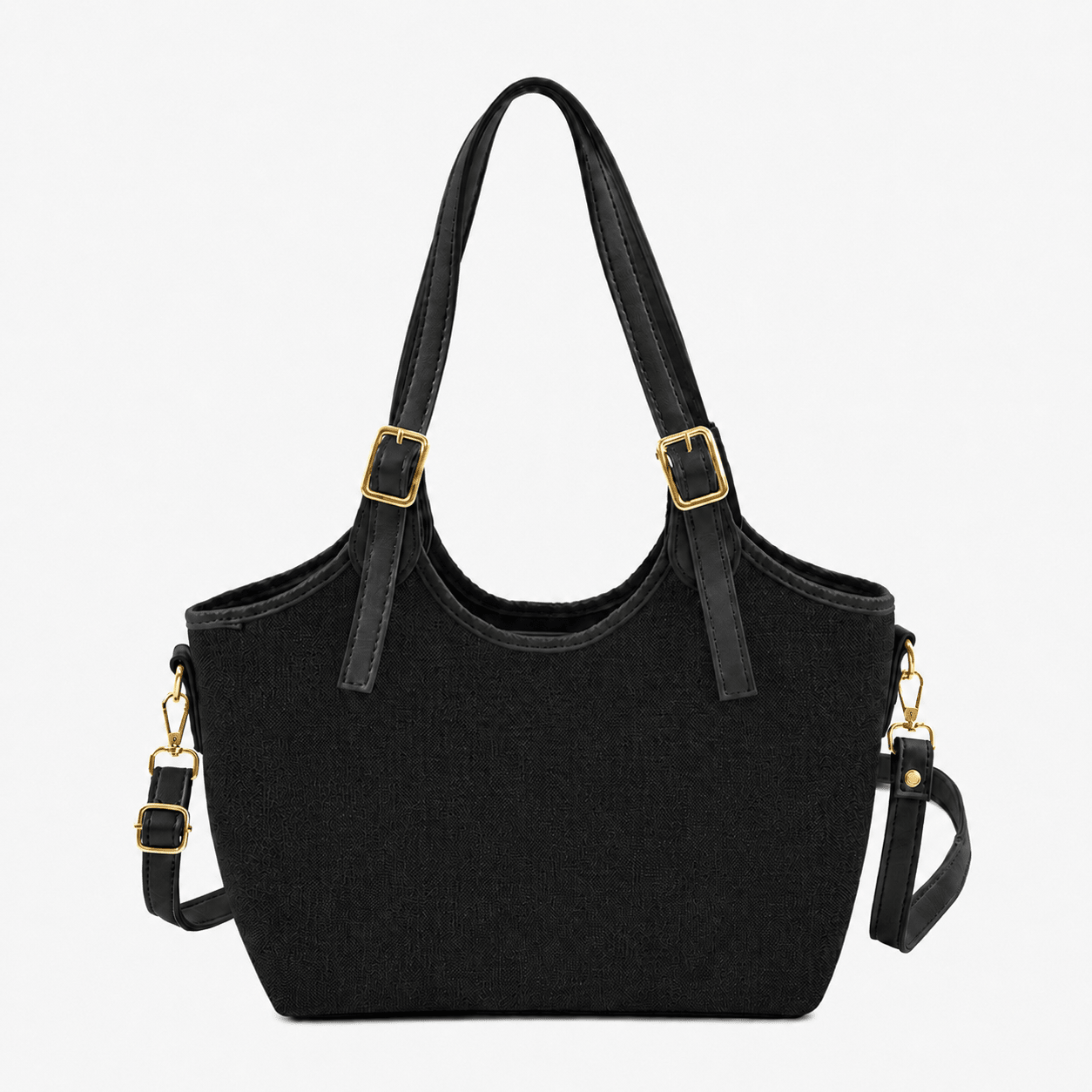 Bucket Canvas Tote Bag Black - astorebags.pk