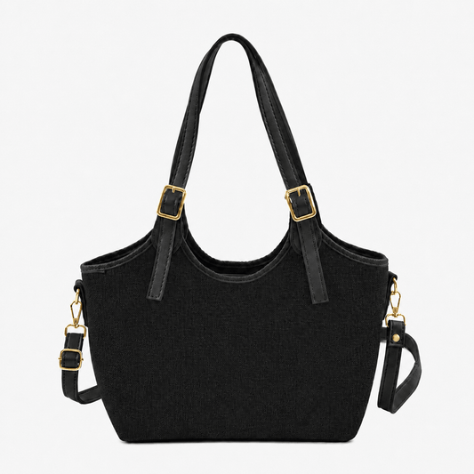 Bucket Canvas Tote Bag Black - astorebags.pk
