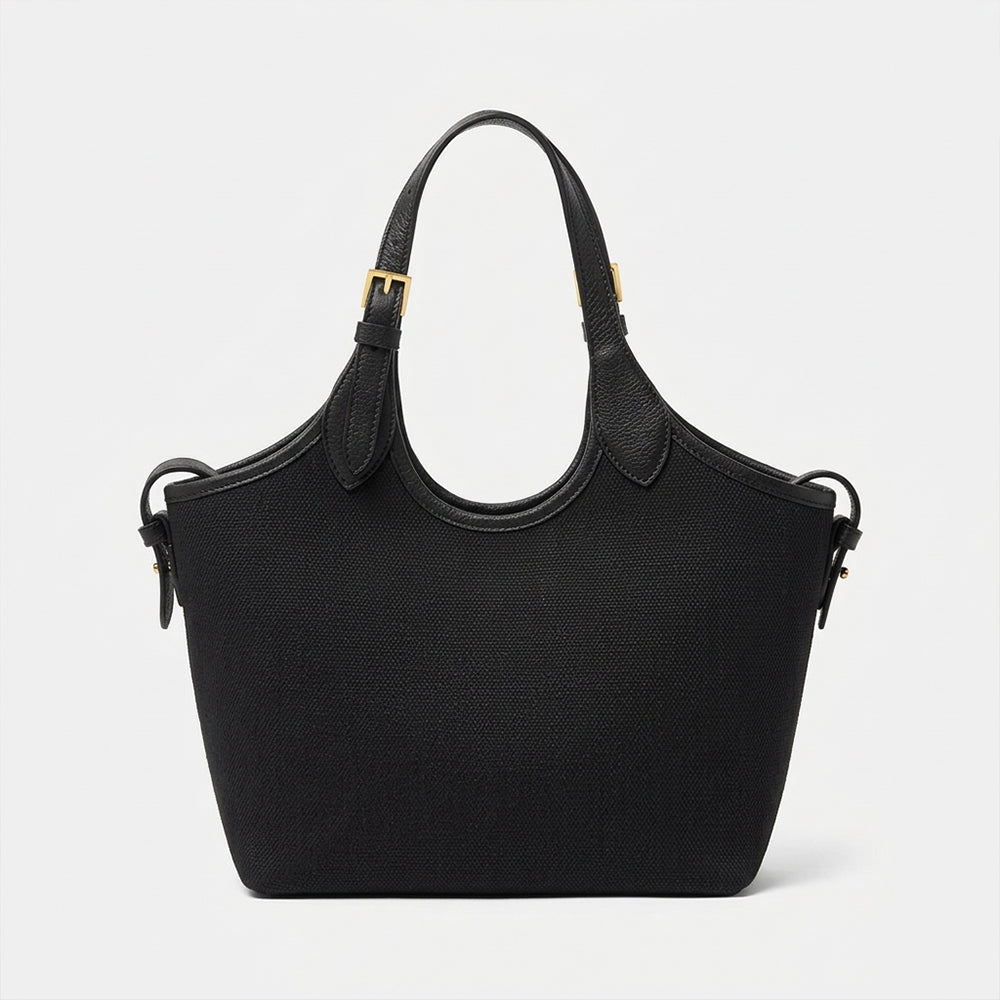 Bucket Canvas Tote Bag Black - astorebags.pk