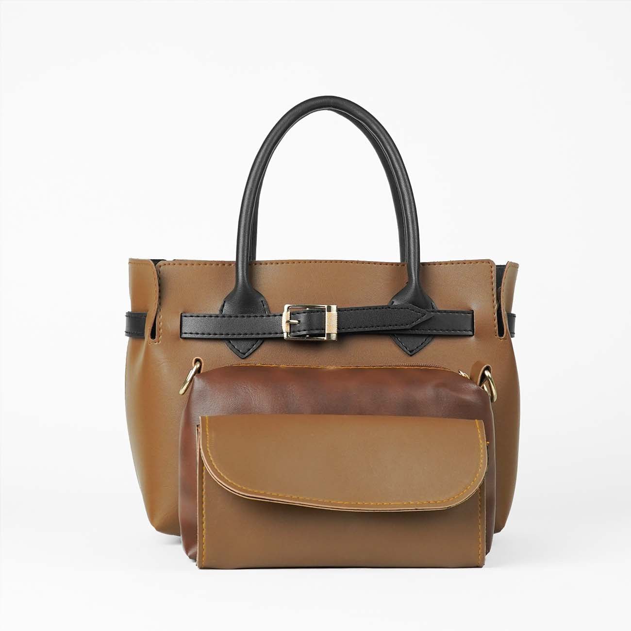 Buckle Set of 3 Bag Brown (Special edition) - astorebags.pk