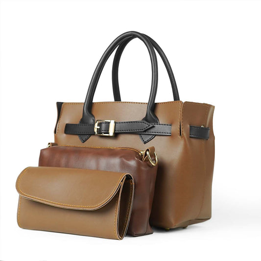 Buckle Set of 3 Bag Brown (Special edition) - astorebags.pk
