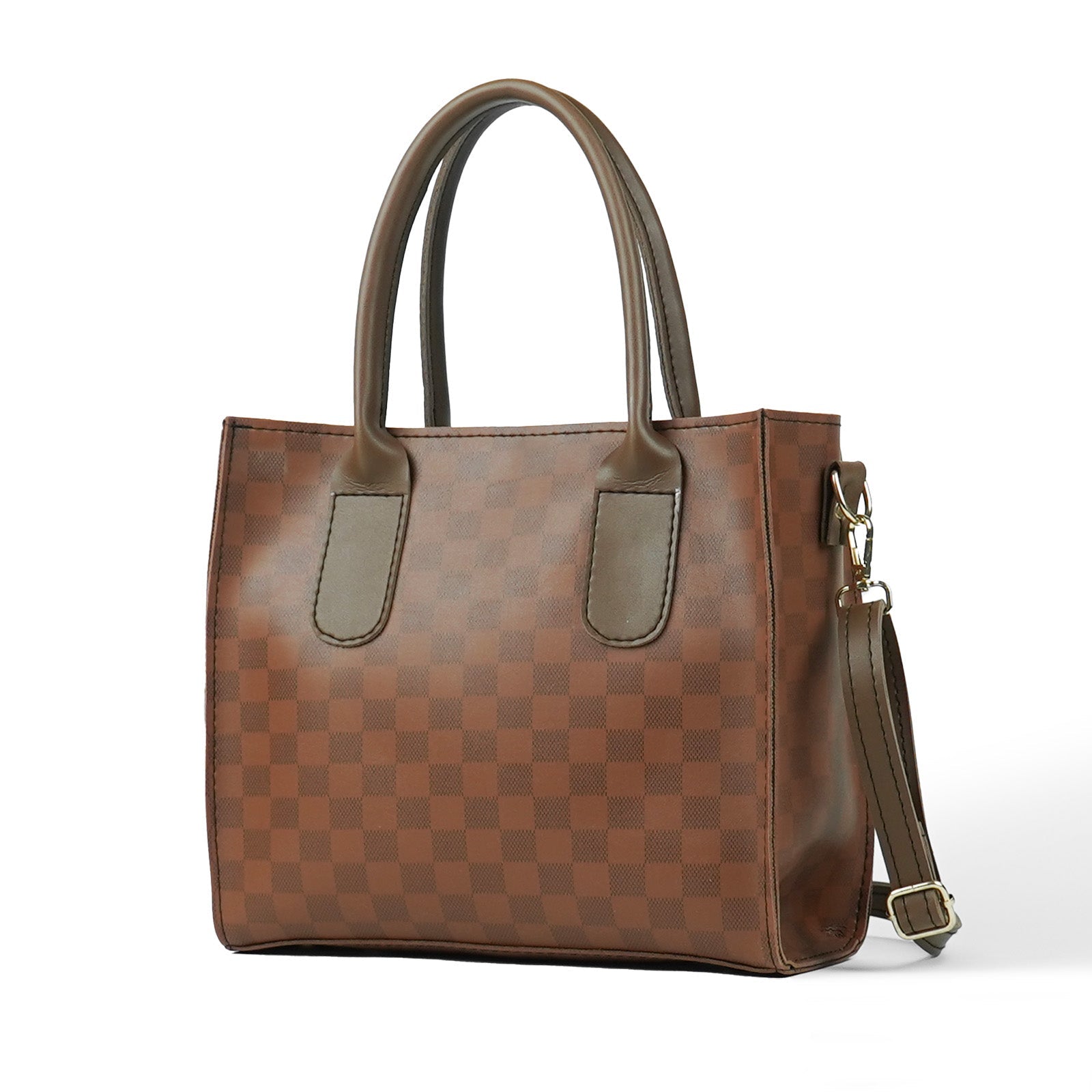 catchy bag brown (checkered) - astorebags.pk