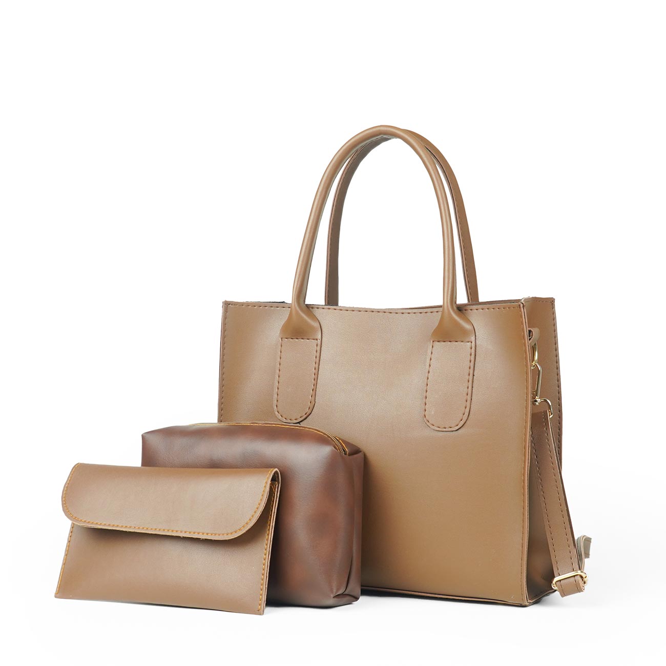 catchy bag set of 3 brown - astorebags.pk