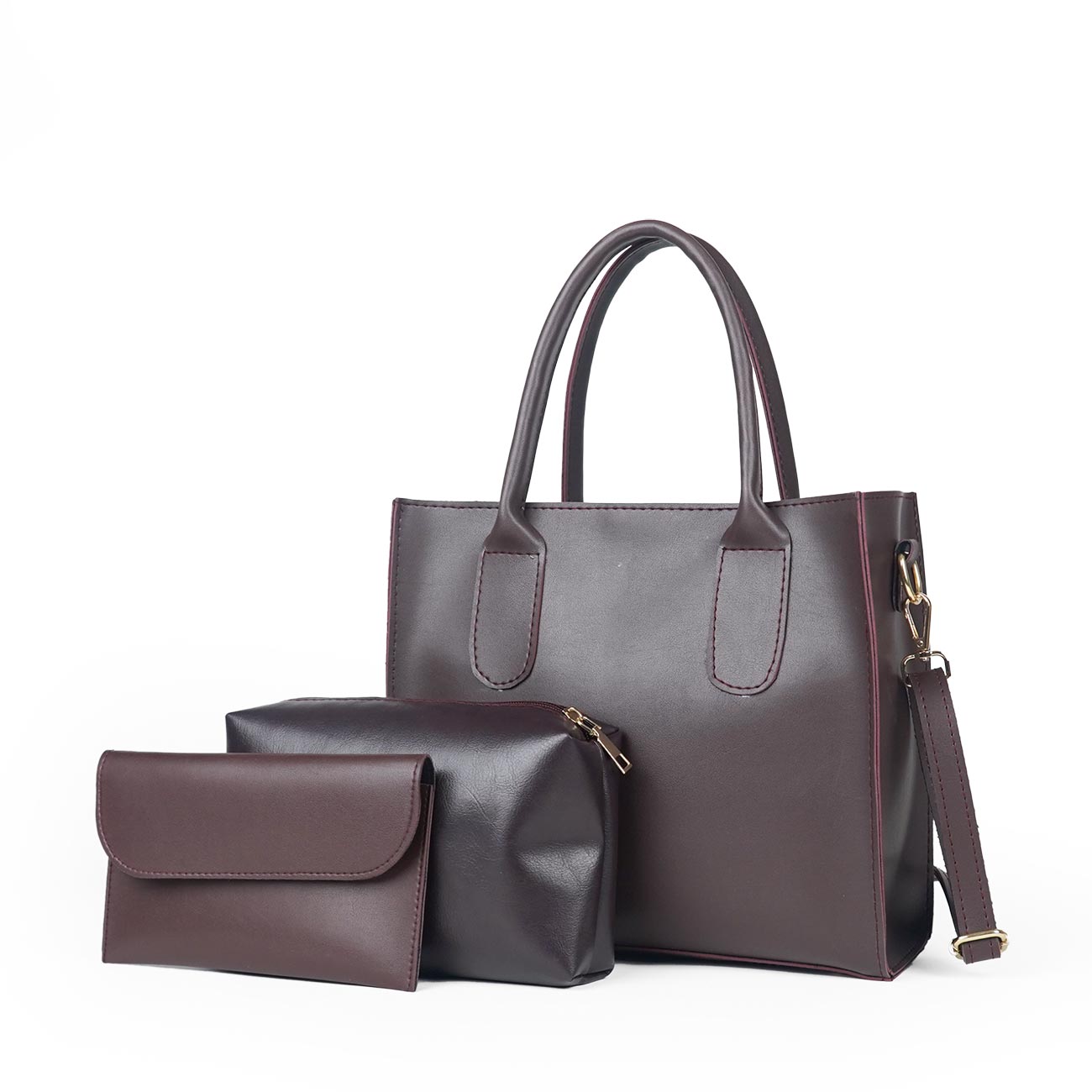 catchy bag set of 3 maroon - astorebags.pk