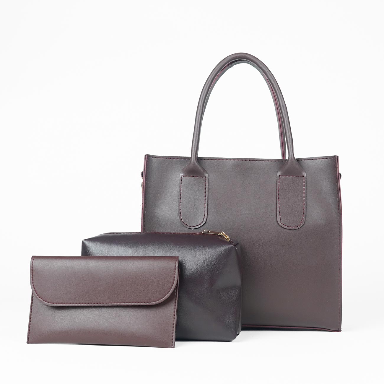 catchy bag set of 3 maroon - astorebags.pk
