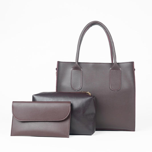 catchy bag set of 3 maroon - astorebags.pk