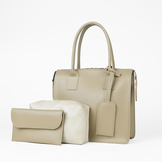 Clever set of 3 Bag Beige - astorebags.pk