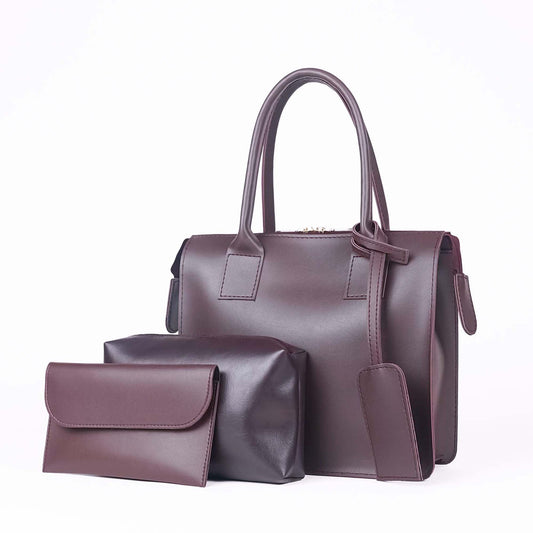 Clever set of 3 Bag Maroon - astorebags.pk