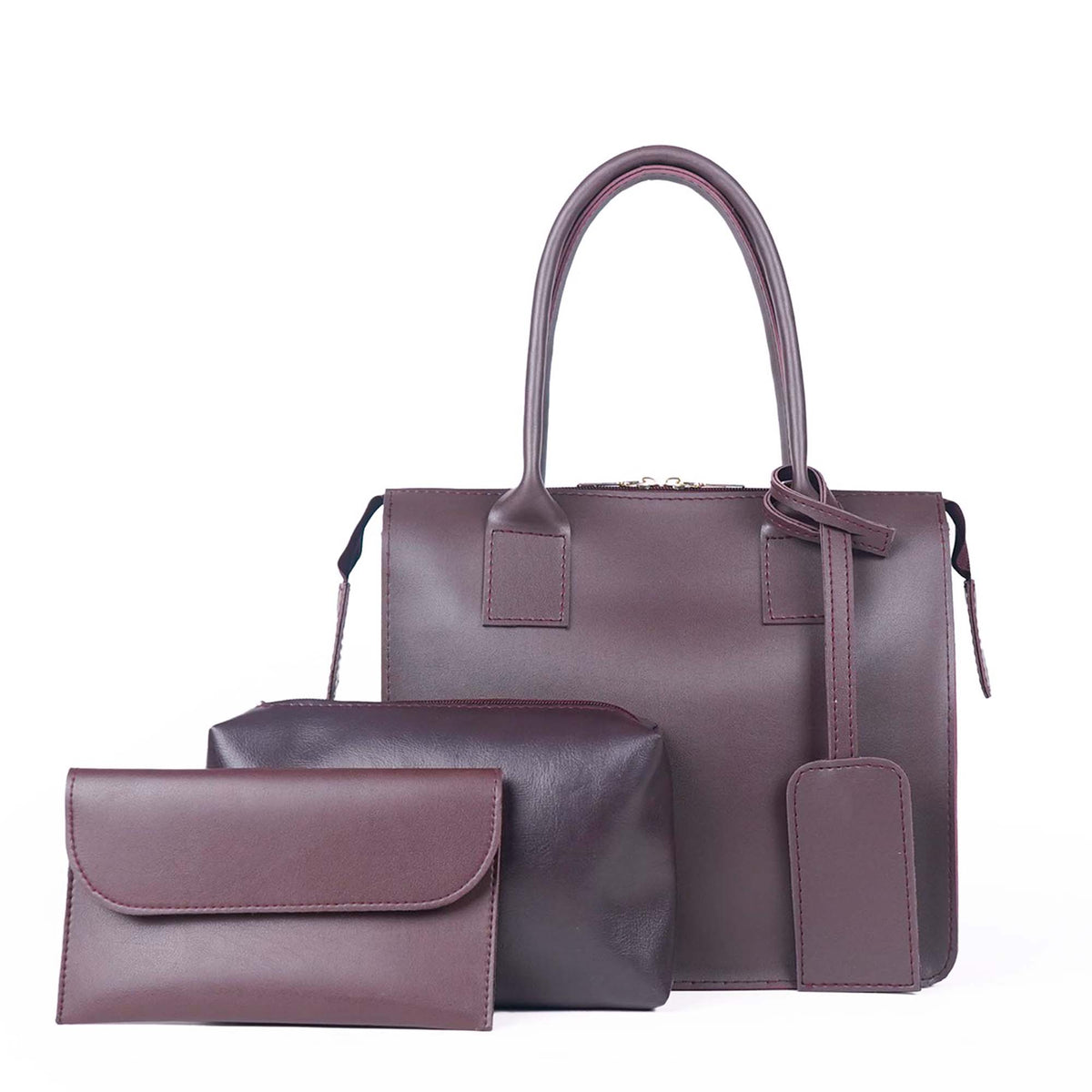 Clever set of 3 Bag Maroon - astorebags.pk