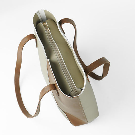 Criss Cross Bag Beige & brown - astorebags.pk