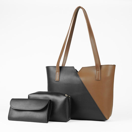 Criss Cross Bag set of 3 Black & brown - astorebags.pk