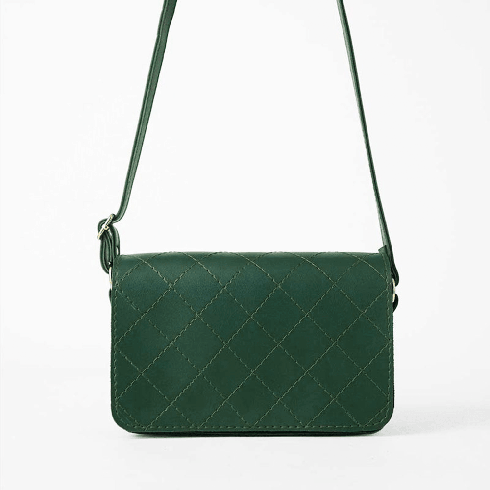 Cross Stitch Crossbody Bag Green - astorebags.pk