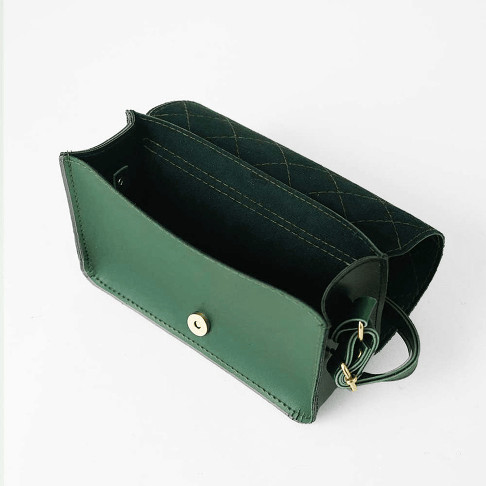 Cross Stitch Crossbody Bag Green - astorebags.pk
