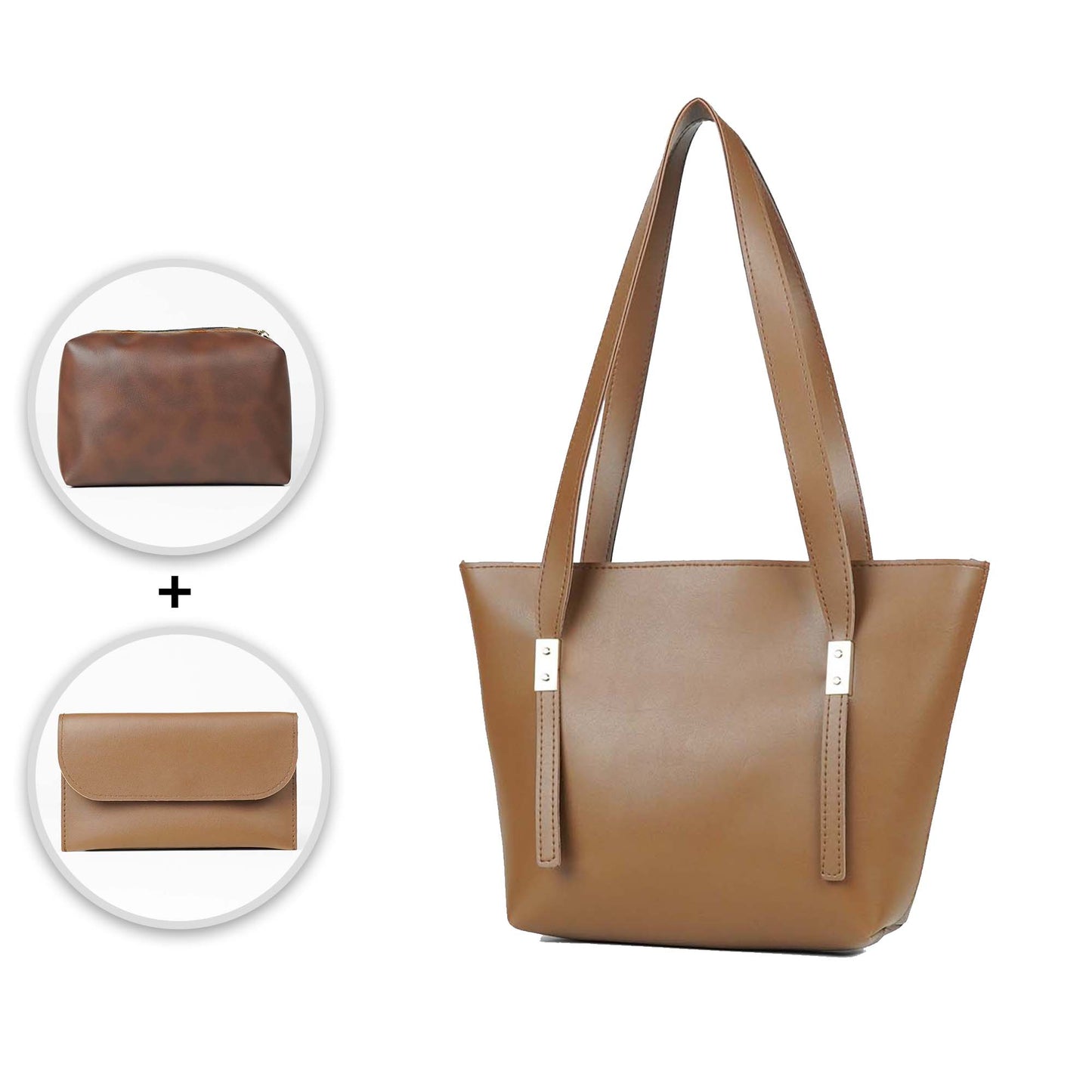 Falcon tote set of 3 Bag brown - astorebags.pk