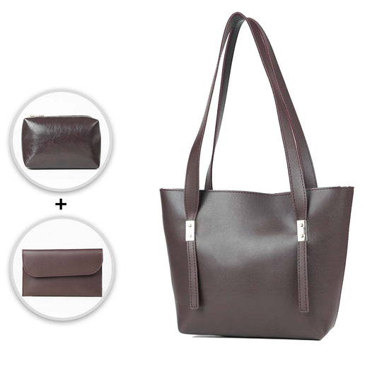 Falcon tote set of 3 Bag maroon - astorebags.pk