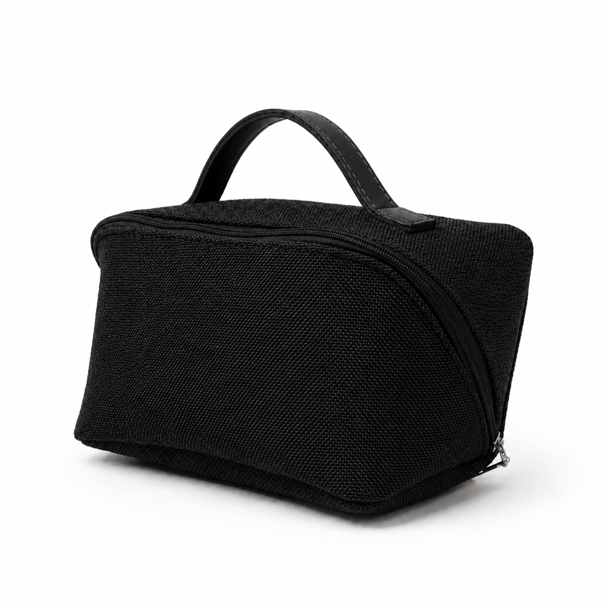 Large Capacity Travel Cosmetic Bag Canvas Black - astorebags.pk