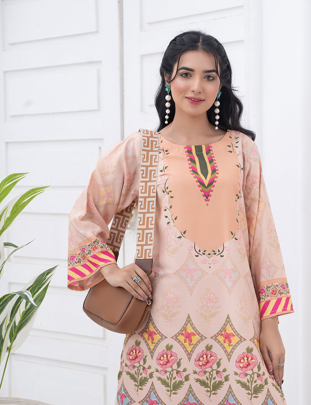 Messenger Shoulder Bag Brown