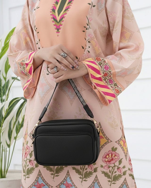 Messenger Shoulder Bag Black - astorebags.pk