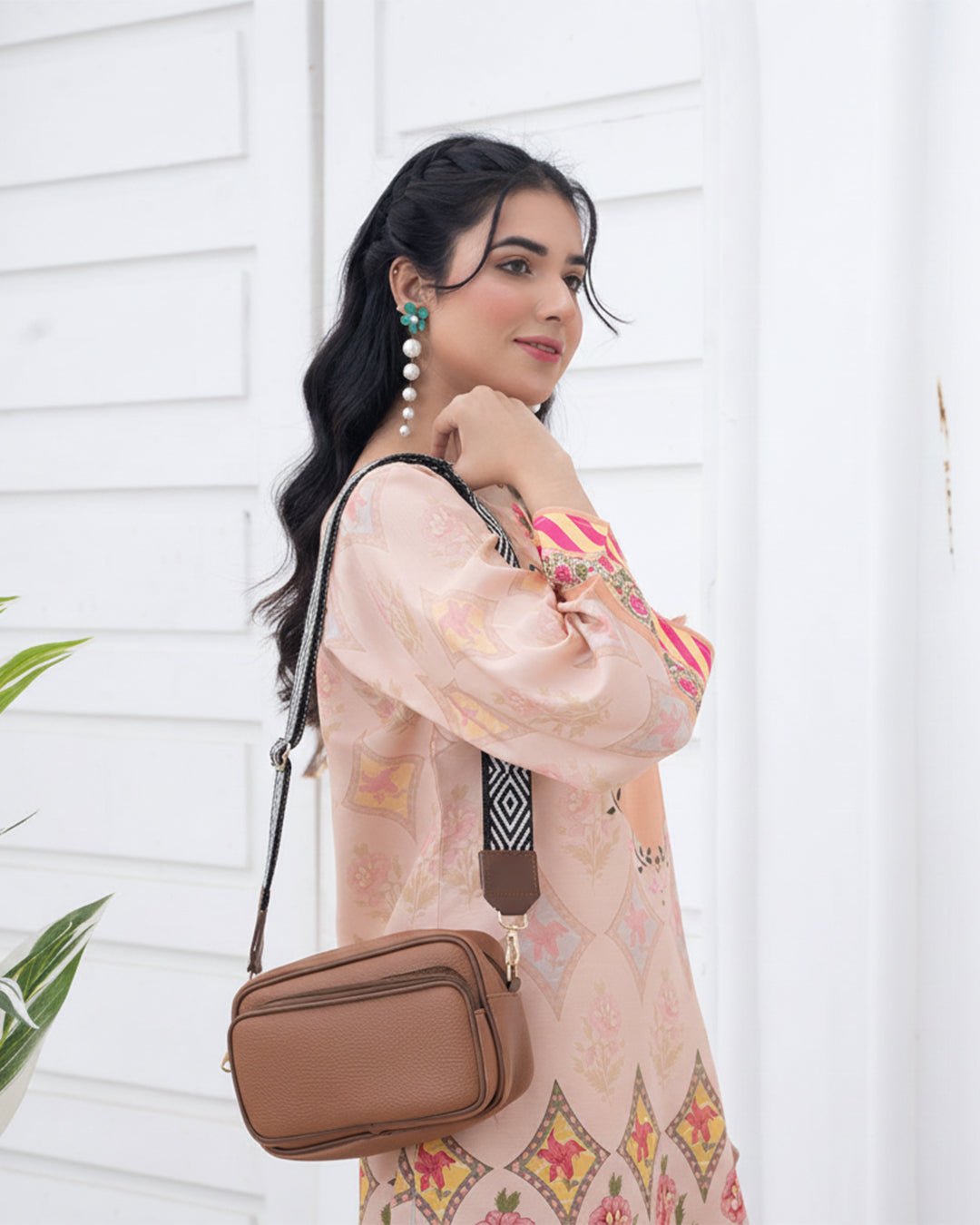 Messenger Shoulder Bag Brown - astorebags.pk