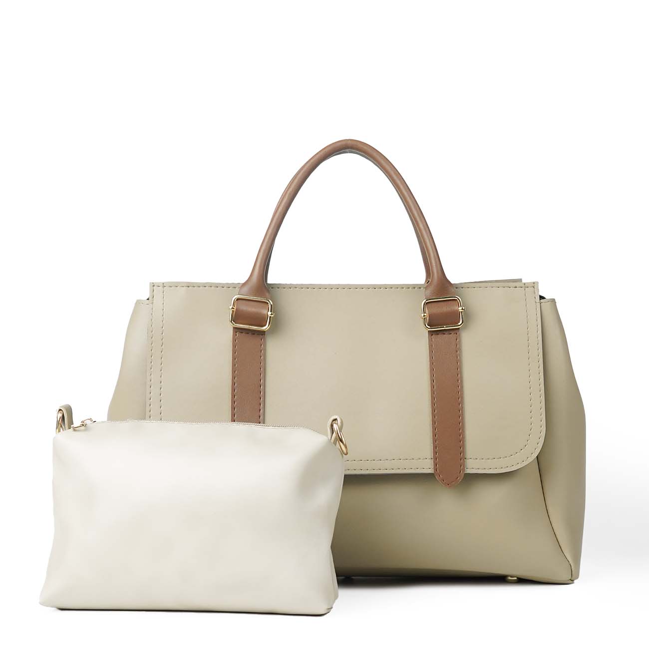 Milly set of 2 bag beige & brown - astorebags.pk