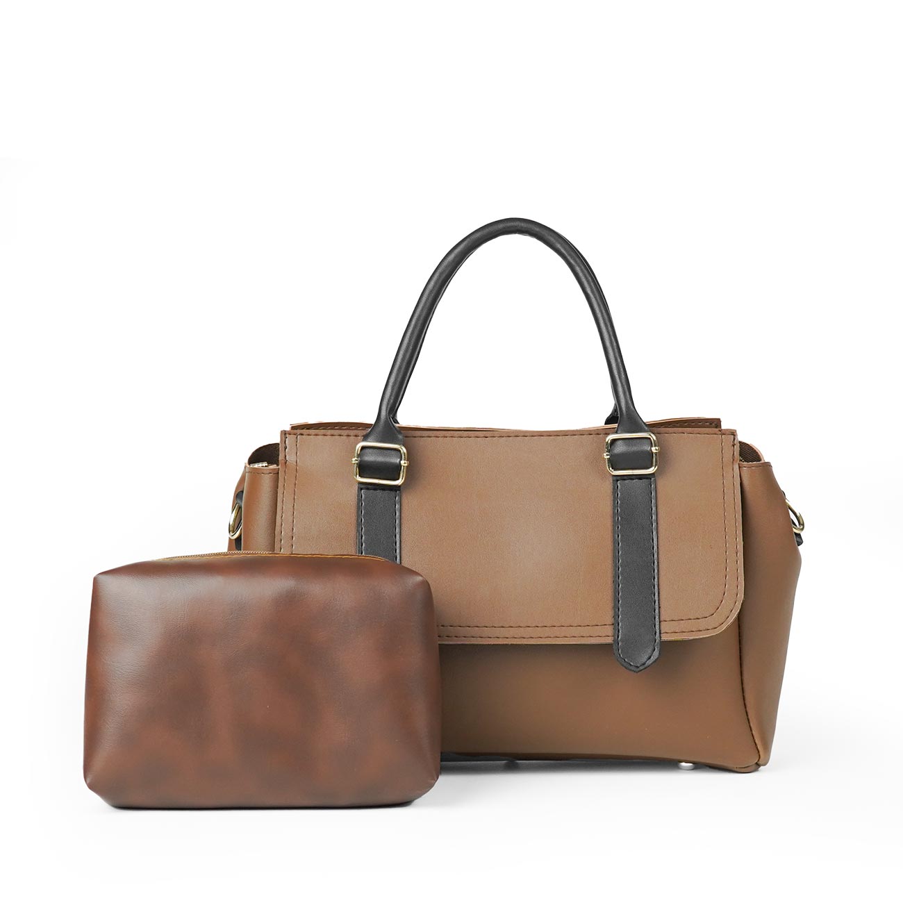 Milly set of 2 bag brown & black - astorebags.pk