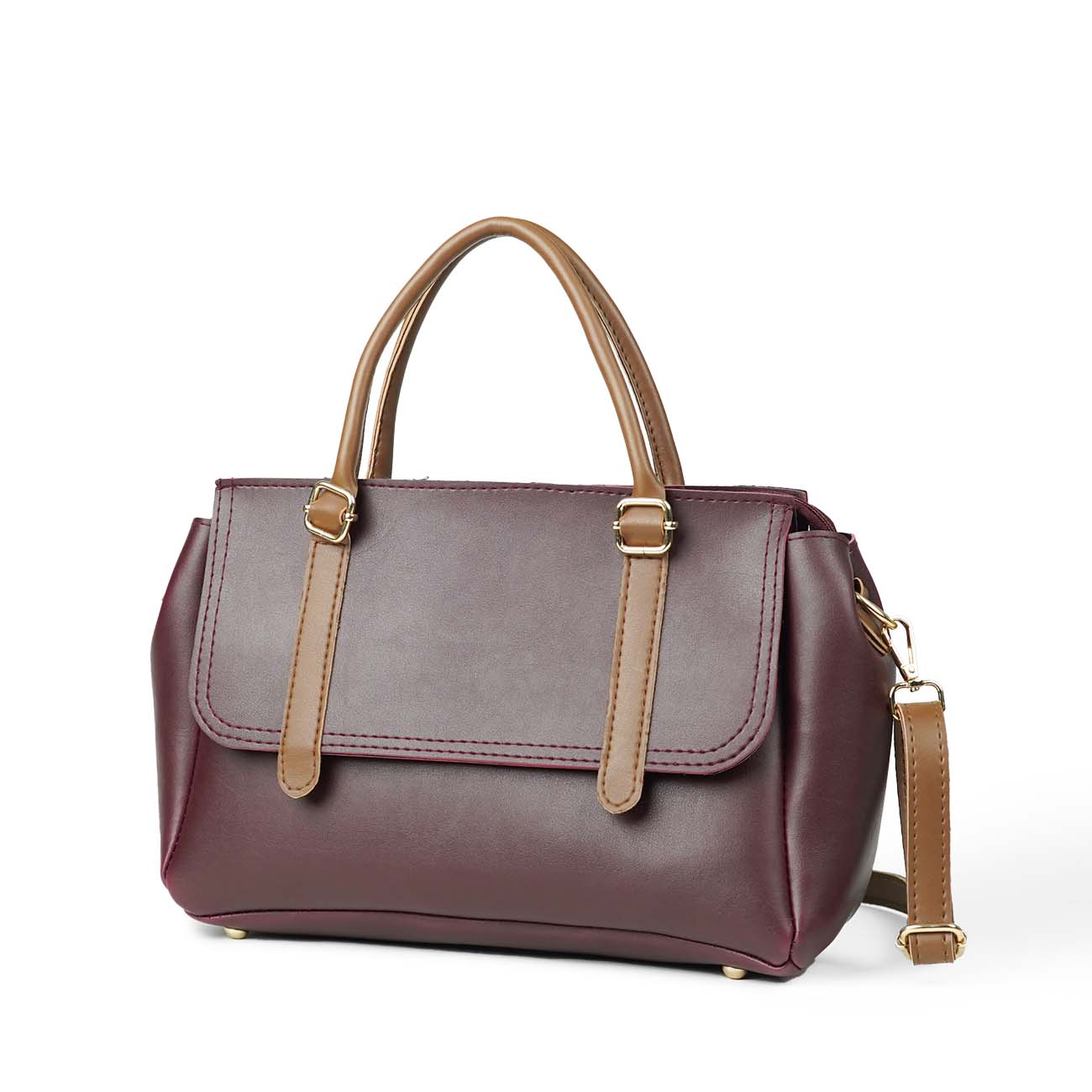 Milly set of 2 bag maroon & brown - astorebags.pk