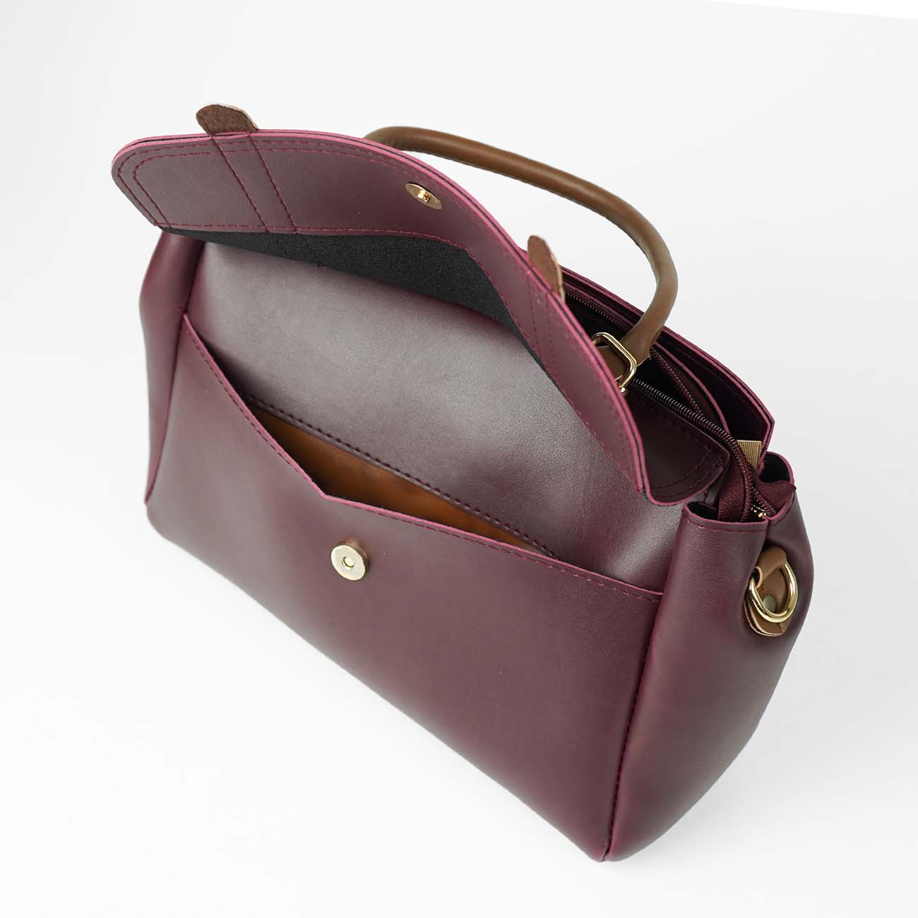 Milly set of 2 bag maroon & brown - astorebags.pk
