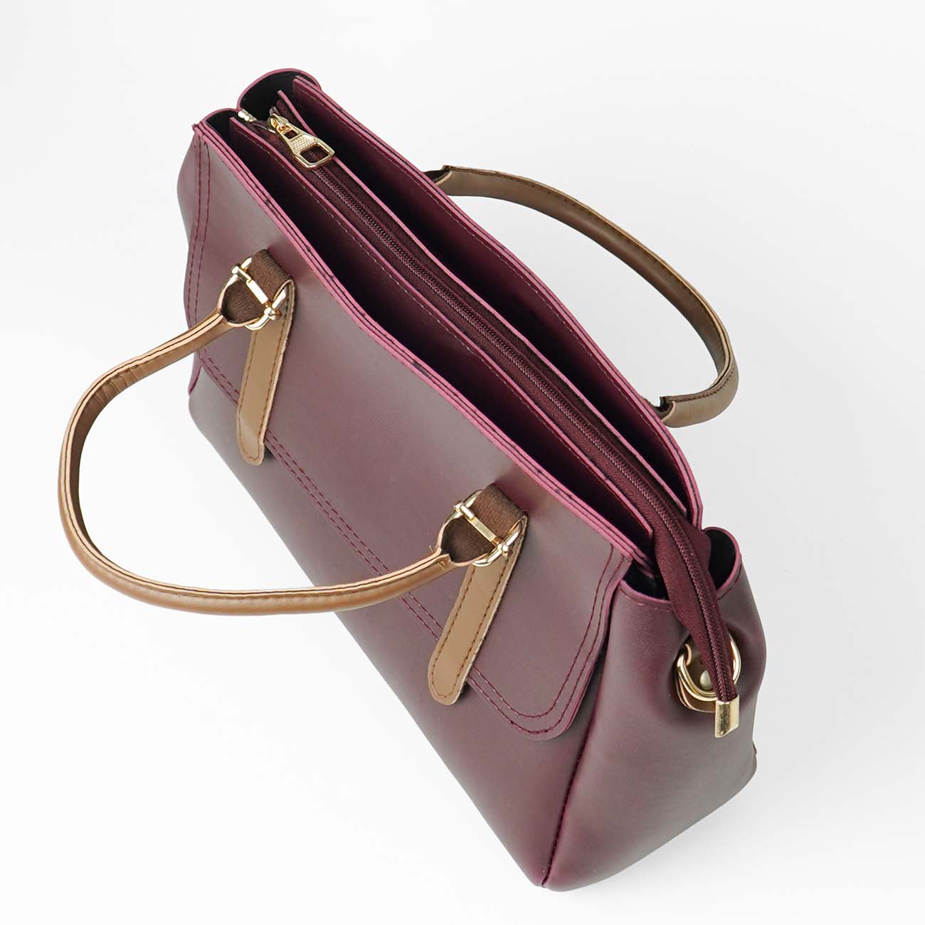Milly set of 2 bag maroon & brown - astorebags.pk