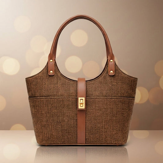 Mira Canvas Bag Brown - astorebags.pk