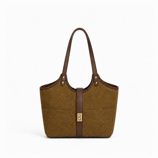 Mira Canvas Bag Brown - astorebags.pk