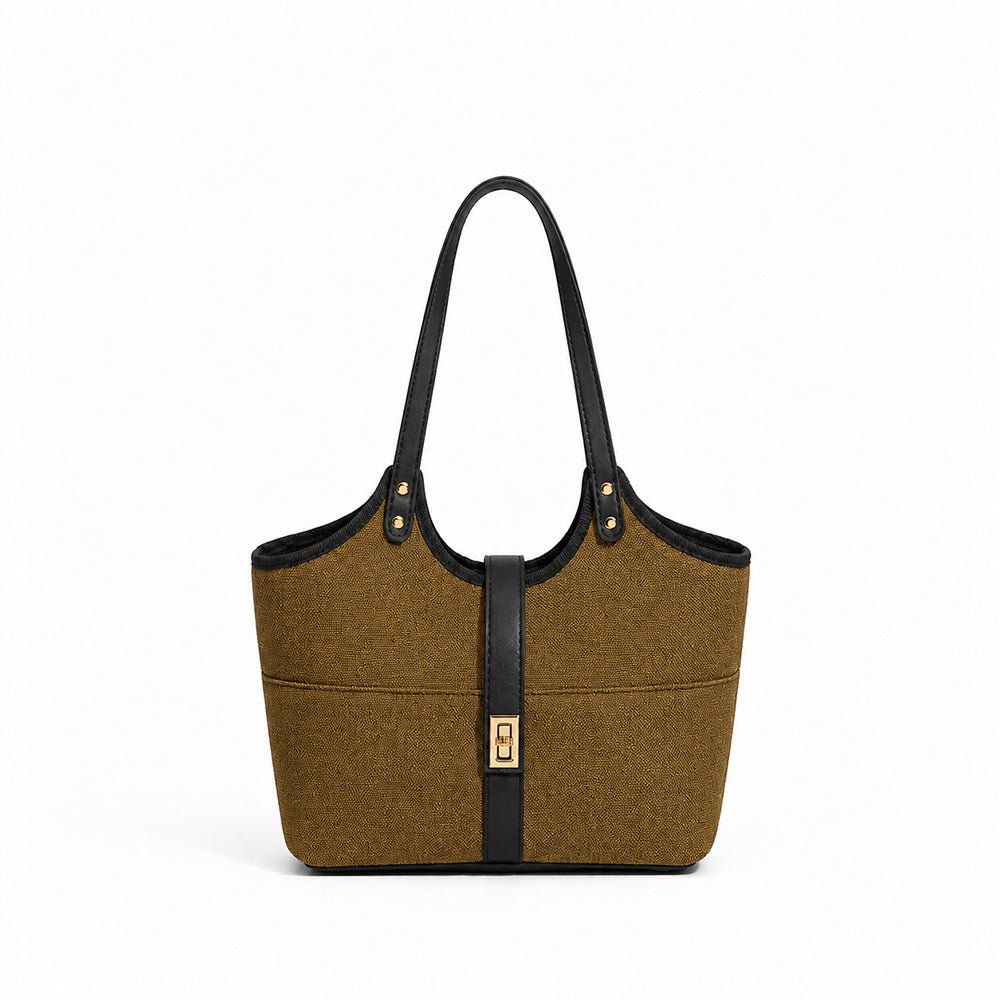 Mira Canvas Bag brown & black - astorebags.pk